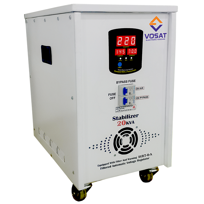  استابیلایزر,استابیلایزر تک فاز,استابیلایزر (stabilizer) تک فاز 20KVA - 72A,ترانس20کیلو ولت تکفاز